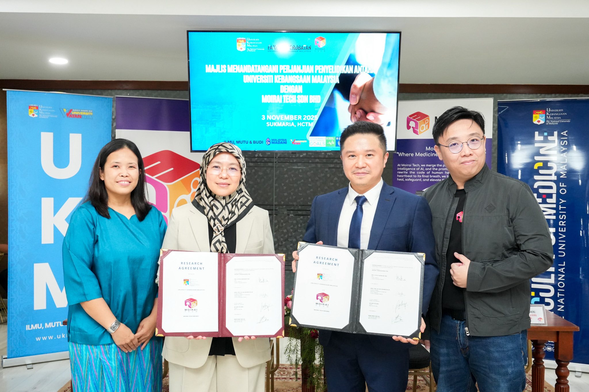 MoA between Moirai Tech and Faculty of Medicine, UKM on Research Collaborations